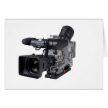 professional video camera greeting cards