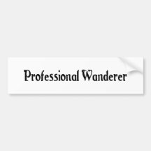 Professional Wanderer Bumper Sticker