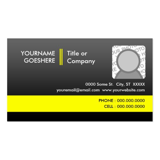 professional yellow 2 business cards