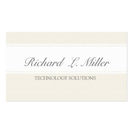 Professionals Friendly Cream Elegant Business Cards (front side)