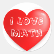 Professor Christy's I Love Math Sticker