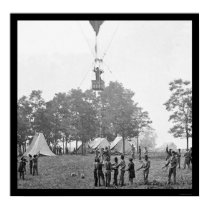 Professor Lowe's Balloon Battle View 1862 posters