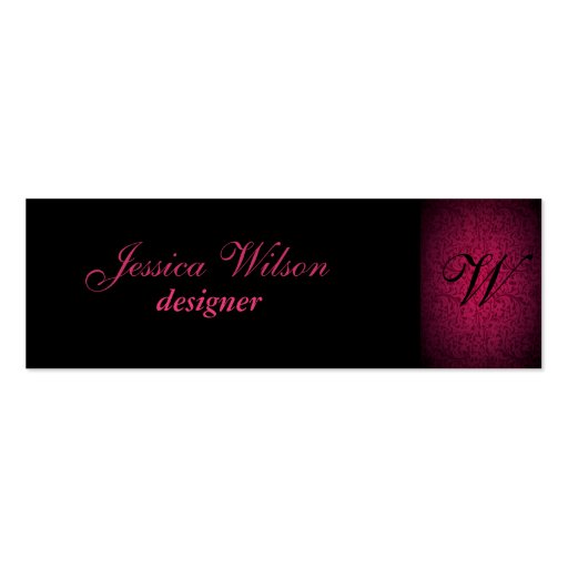Proffesional elegant gentle floral monogram business card (front side)