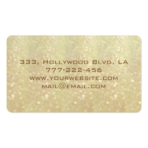 Proffesional elegant glitter bokeh business card templates (back side)
