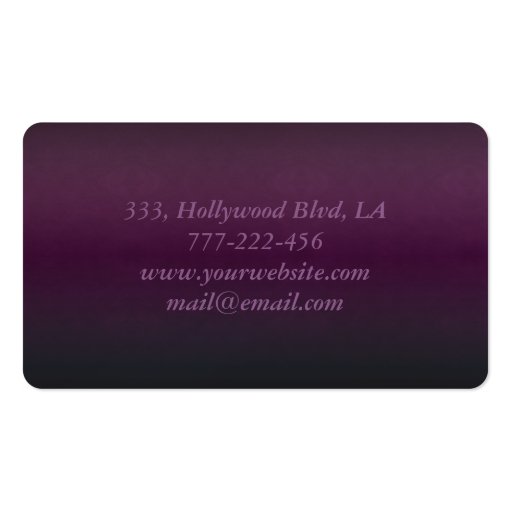 Proffesional elegant modern velvet business card templates (back side)