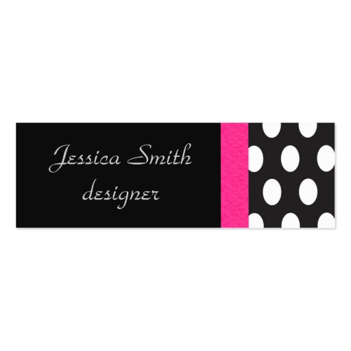 Proffesional elegant polka dots black business card templates (front side)