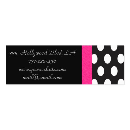 Proffesional elegant polka dots black business card templates (back side)