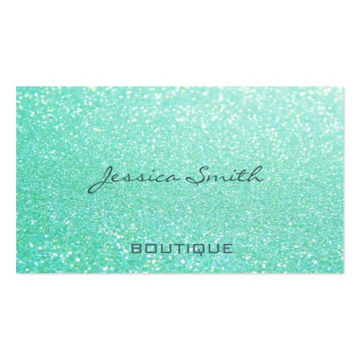 Proffesional glamorous elegant glittery business card (front side)