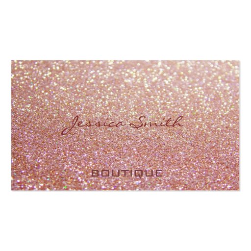 Proffesional glamorous elegant glittery business cards (front side)