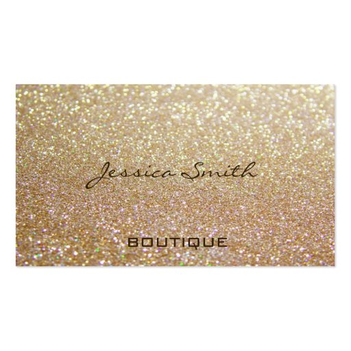 Proffesional glamorous elegant glittery business card template (front side)