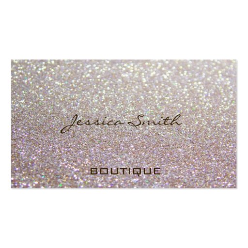 Proffesional glamorous elegant glittery business cards