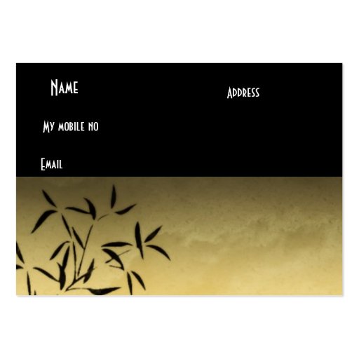 Profile Business Card Asian Gold (back side)