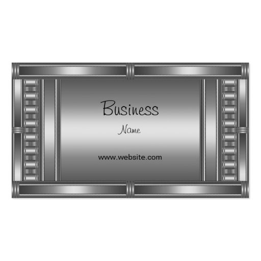 Profile Business Card Chrome On Silver