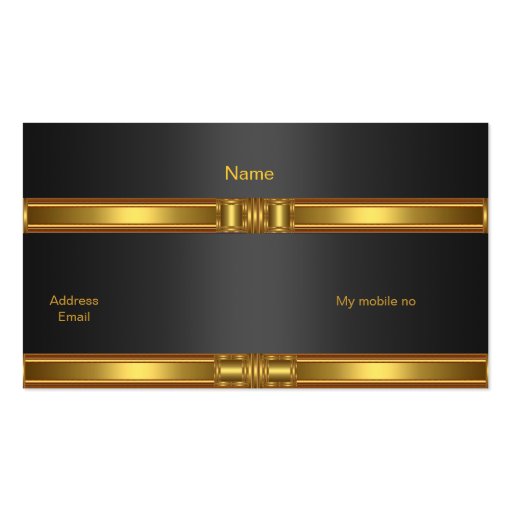 Profile Business Card Gold on Black Diamond Jewel (back side)