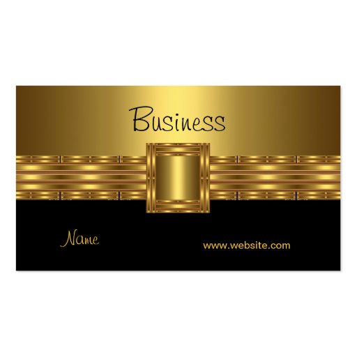 Profile Business Card Gold on Gold Black (front side)