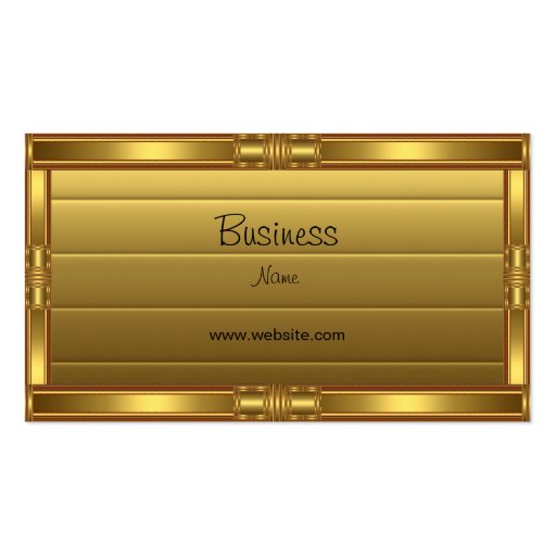 Profile Business Card Gold On Gold frame