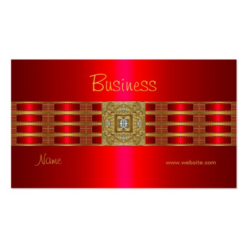 Profile Business Card Gold on red Diamond Jewel (front side)
