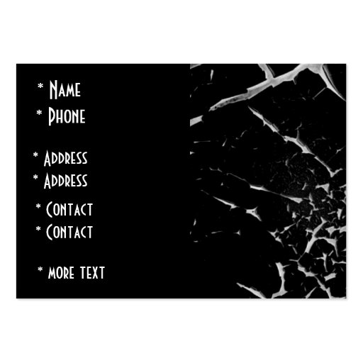 Profile Card Black & White Style Broken (1s) Business Card Templates (back side)