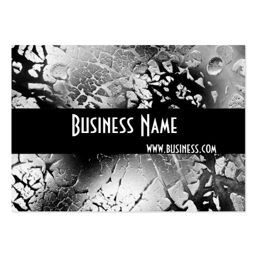 Profile Card Black & White Style Broken (3) Business Cards (front side)
