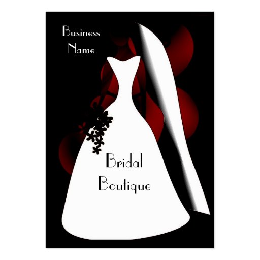 Profile Card Bridal Dress Boutique Business 2 Business Card (front side)