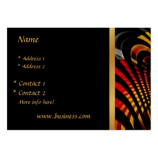 Profile Card Business Abstract Red Gold Design 2 Business Card Templates (back side)
