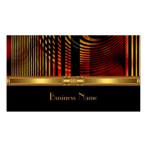Profile Card Business Abstract Red Gold Design 3 Business Card Template