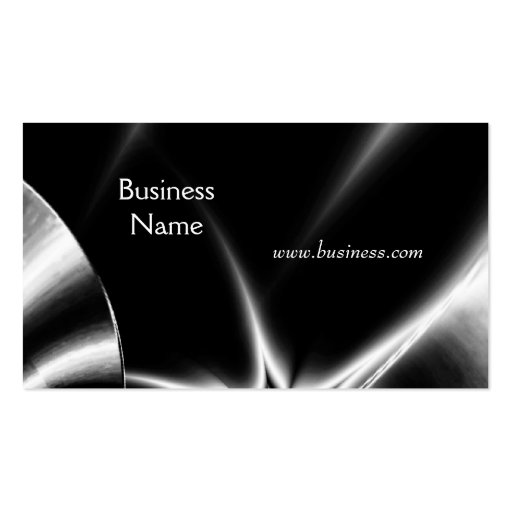 Profile Card Business Abstract Silver Black Business Cards (front side)