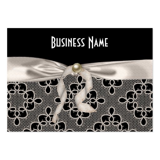 Profile Card Business Art Nouveau Lace Bow Business Cards
