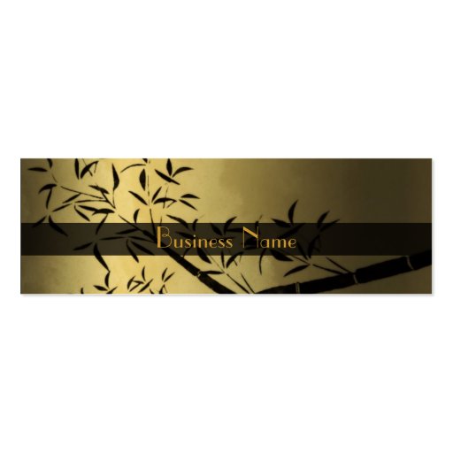 Profile Card Business Asian Gold Black Business Card Template (front side)