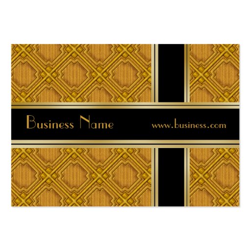 Profile Card Business Black Gold Embossed 2 Business Card Templates (front side)
