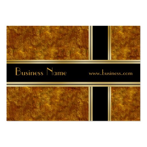 Profile Card Business Black Gold Metal Look  2 Business Cards