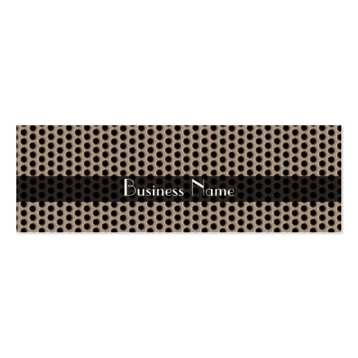 Profile Card Business Brown Black Metal Dots Business Cards (front side)