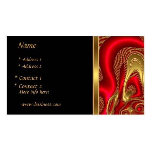 Profile Card Business Elegant Abstract Black Red G Business Card Template (back side)