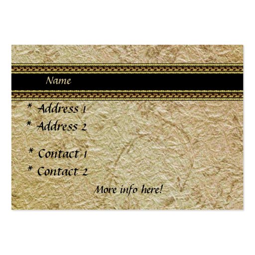 Profile Card Business Embossed Old Paper (002G006) Business Cards (back side)