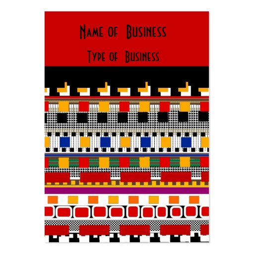 Profile Card Business Mexican Pattern - Customized Business Card (back side)