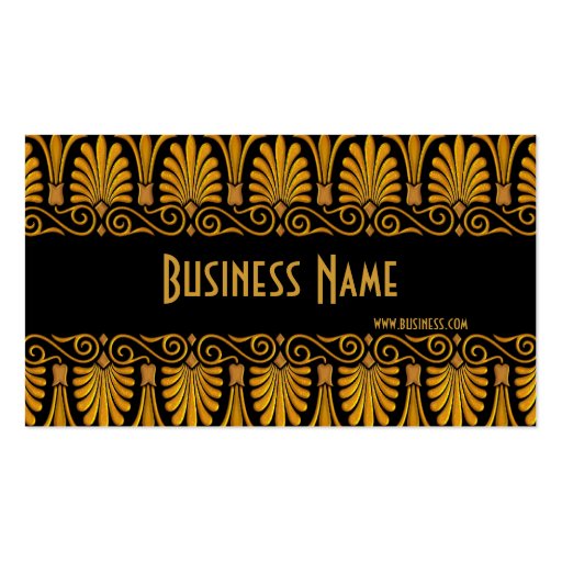 Profile Card Business Old Gold Business Card Templates (front side)