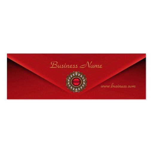 Profile Card Business Red Velvet Jewel Business Card Template (front side)