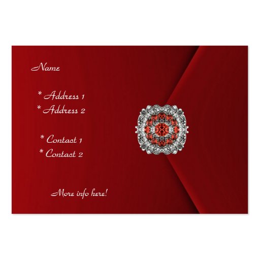 Profile Card Business Red Velvet Look Image Business Card Templates (back side)