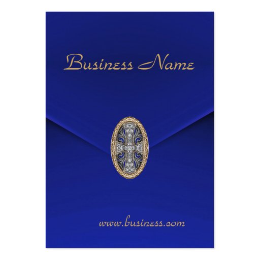 Profile Card Business Rich Blue Velvet Jewel Business Card Template (front side)