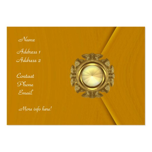 Profile Card Business Rich Velvet Mustard Jewel Business Card Templates (back side)