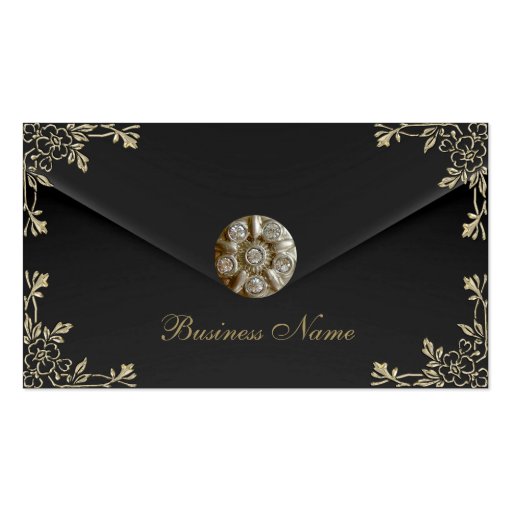 Profile Card Business Sepia Black Velvet Jewel Business Cards