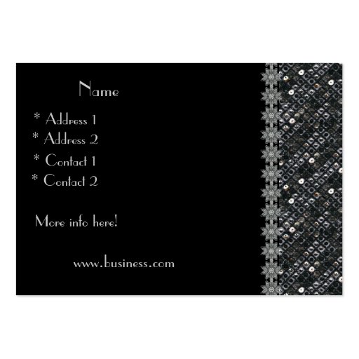 Profile Card Business Sequence Lace (48-037) Business Card Template (back side)