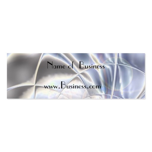 Profile Card Business Silver Foil Pearl Long Business Cards (front side)