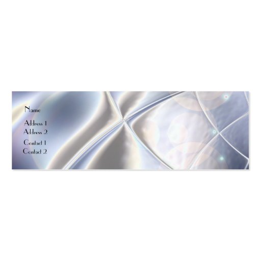 Profile Card Business Silver Foil Pearl Long Business Cards (back side)