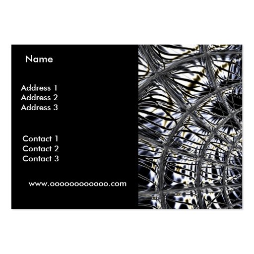 Profile Card Business Silver Weave Black Business Card Templates (front side)