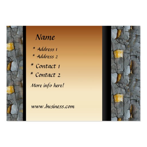 Profile Card Business Tree Black Gold 55 Business Card Templates (back side)