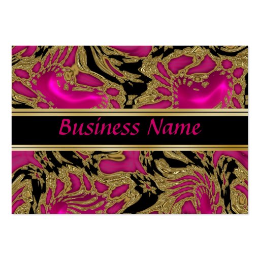 Profile Card Business Zizzago Elegant Black Pink Business Cards