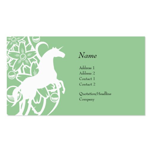 Profile Card - Decorative Unicorn Business Card Templates