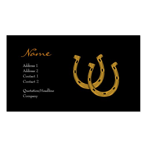 Profile Card - Lucky Horseshoe Business Card (front side)