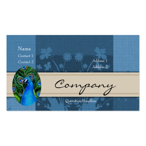 Profile Card - Peacock Business Card Templates